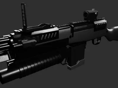 SKS Modified Free 3D model