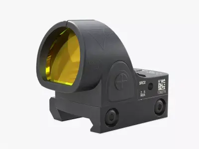 Trijicon SRO red dot sight Low-poly 3D model