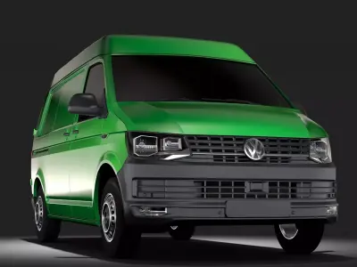 Volkswagen Transporter Van L1H2 T6 2017 3D model