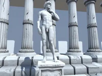 Ancient Greek City Pack I 33 GameReady Assets Low-poly 3D model