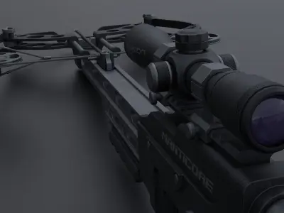 Military Crossbow Low-poly 3D model