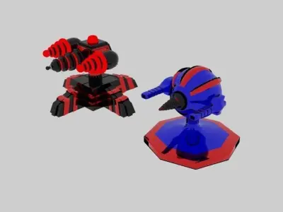 Scifi Turret  3D model