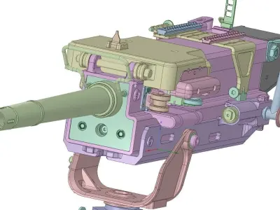 hk grenade machine gun 3D model