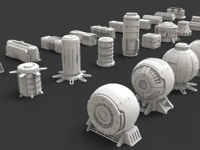 scifi props2 3D model