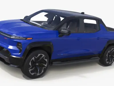 2024 Chevrolet Silverado EV RST Blue 3D model