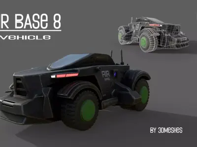 Air Base 8 - Car PBR 3D Model Low-poly 3D model