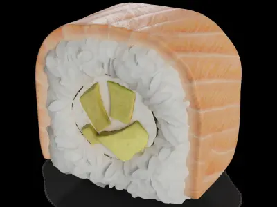 Sushi Salmon avocado cream 3D model