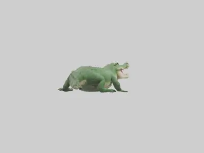 Lying Crocodile Model 1 Low-poly 3D model