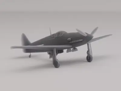 Kawasaki Ki-61 Hien Tony Fighter Japan WWII 1942 3D print model