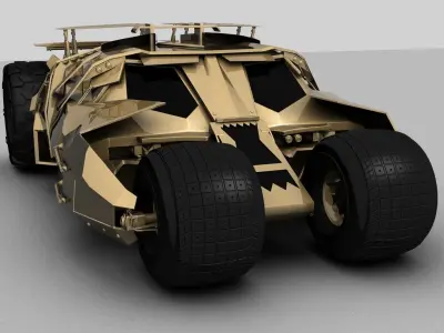 BAT MAN Tumbler CAR Low-poly 3D model