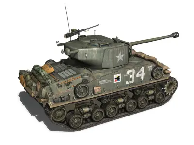 M4A3E8 HVSS Sherman - Army Mule 3D model