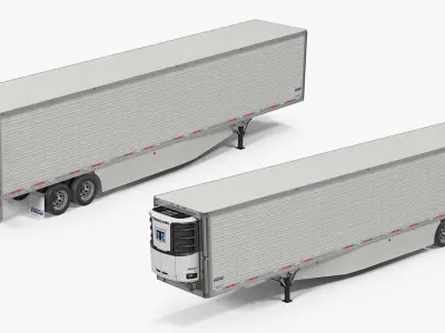 Vanguard Reefer Semi Trailer Refrigerator 3D model