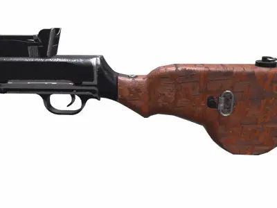 DP-28 Light Machine Gun Low-poly PBR Free low-poly 3D model