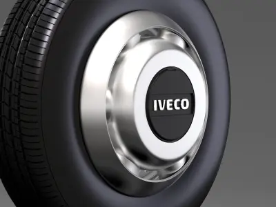 Iveco Daily Minibus front wheel 2017 3D model