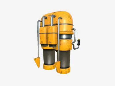 Jetpack C03 Yellow - SciFi Character Design Low-poly 3D model