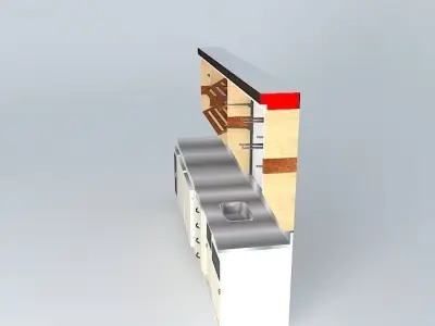 Kit115 Desk wall by Alex Marques Free 3D model