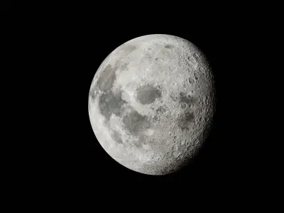 Photorealistic Moon 50K 3D model