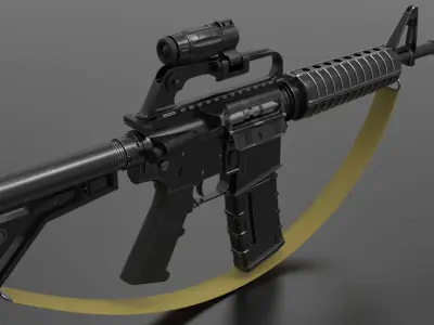 m16A2 Fps - Tps Low-poly 3D model