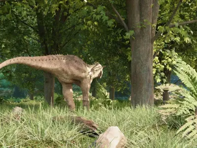 Monster Carnotaurus - Prehistoric Dinosaur Low-poly 3D model