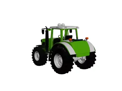 Generic Modern Farm Tractor Big Wheel Agricultural Vehicle 3D model