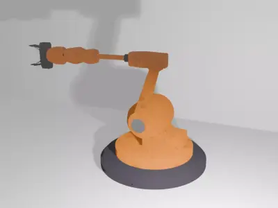  Low poly robotic arm Free 3D model