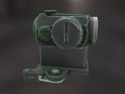 Rifle Scope Micro T-1 Low-poly 3D model