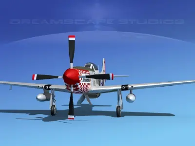 P-51D Mustang Lady Barbara 3D model
