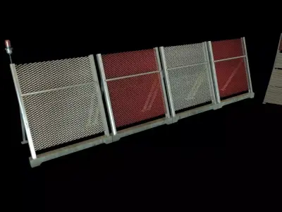 Airport Jet blast deflector Low-poly 3D model