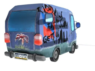 Filters Cartoon Minibus FREE Free low-poly 3D model