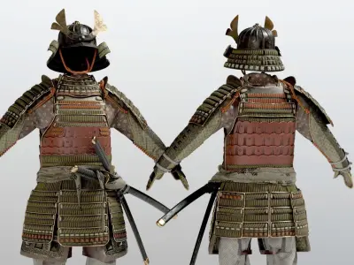 MEDIEVAL japanese Samurai  3D model