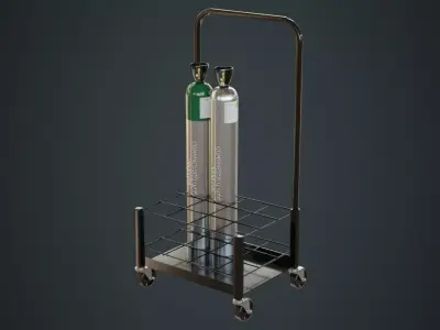 Gas Cylinder 3B Low-poly 3D model