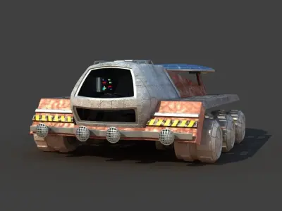 Futuristic Moon Mars Rover 3D model