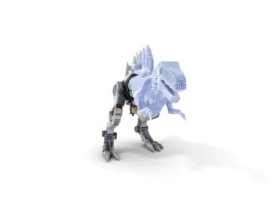 Futuristic Robotic Dinosaur Model Pack Low-poly 3D model