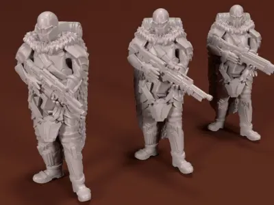 28mm PMC Winter Scout Party 3D print model