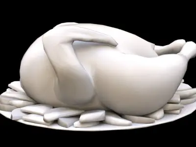 Food Chicken Low-poly 3D model