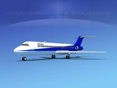 Douglas DC-9-30 Ariana Afghan Airlines 3D model