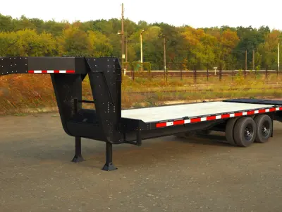 Gooseneck Hauler Pickup Trailer 3D model