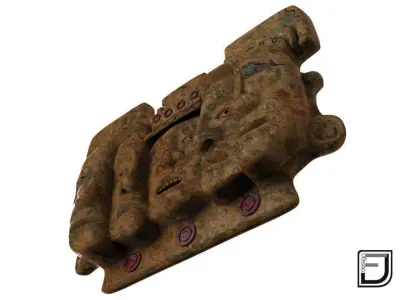 Mayan Mask Three Stages Of The Life 3D model