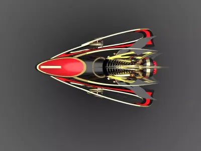 The future spacecraft 3D model