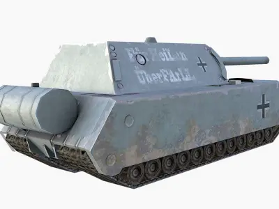 WW2 Maus Tank Free low-poly 3D model