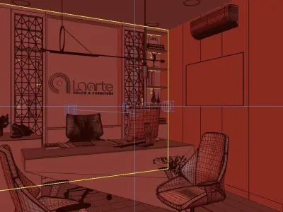 La Arte Office room interior scene  3D model