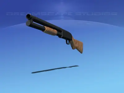 Tactical 12 Gauge Shotgun Woodstock 3D model