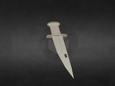 Bayonet knife Free low-poly 3D model