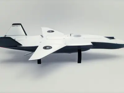 Boeing MQ-28 Ghost Bat Drone Custom Modification Low-poly 3D model