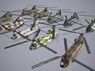 Helicopters Chinook CH-47 Collection 