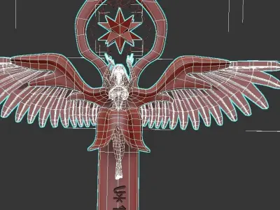 Angel  Sword Version 2 Low-poly 3D model