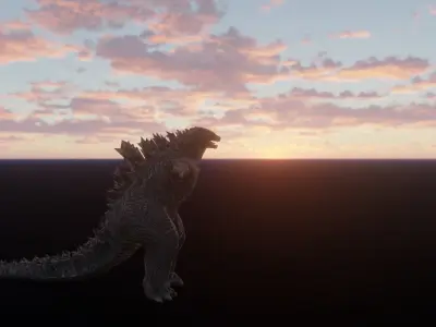 Godzilla Atomic Breath Test Free 3D model