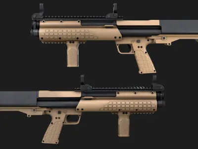 AAA KSG Shotgun Game Ready PBR Low-poly 3D model