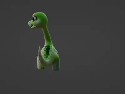 Cute Cartoon Dinosaur 3D Model   3D model