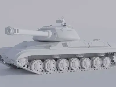 IS-4  Soviet Tank Low-poly 3D model